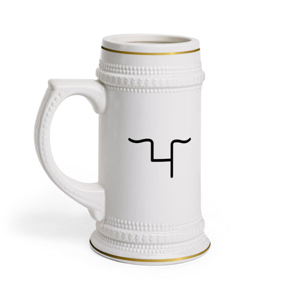 CUSTOM CATTLE BRAND Beer Stein Mug Ceramic German-Style Stein Rancher Gift Octoberfest Drinking Mug Western Bar Decor