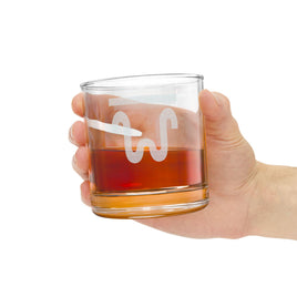 CUSTOM CATTLE BRAND Engraved Whiskey Glass | 10.5oz Personalized Western Livestock Brand Bar Glasses For Rancher Cowboy Gift