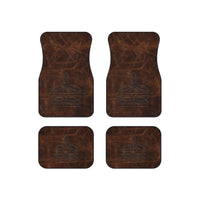 Boot Stitch Set of 4 Universal Car Mats Rustic Western Truck Accessories Front and Back Four Door Floor Mats Cowboy Gift Idea