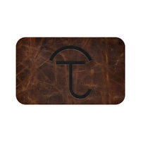 CUSTOM CATTLE BRAND Leather Pattern Microfiber Bath Mat Cowboy Ranch Country Western Bathroom Home Decor Cattle Ranch Bath Room Floor Mat
