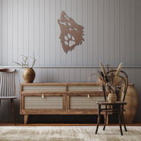 Coyote Howling Metal Wall Art