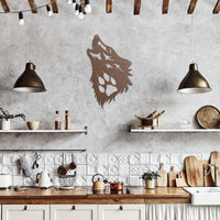 Coyote Howling Metal Wall Art