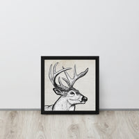 Whitetail Deer Framed Canvas