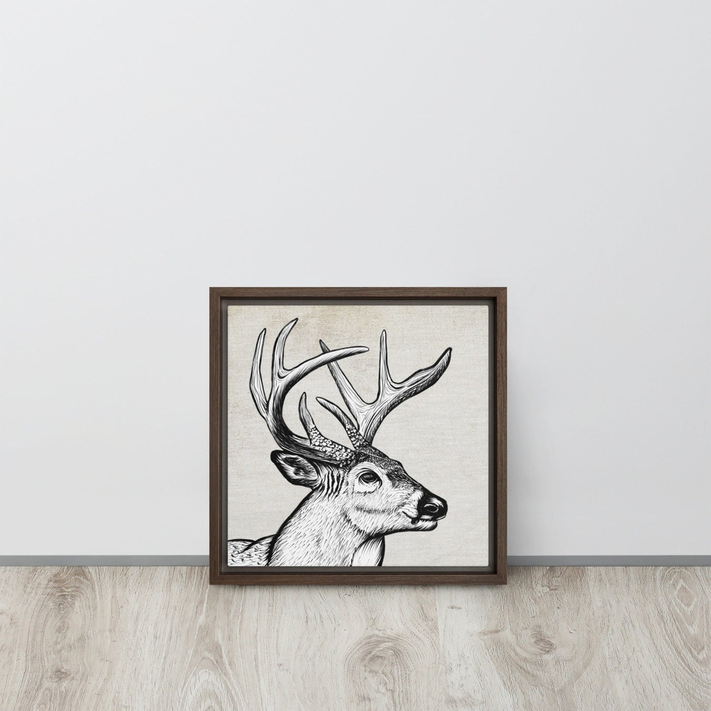 Whitetail Deer Framed Canvas