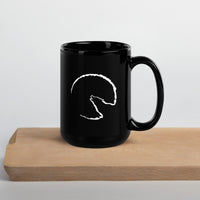 Coyote Howling At The Moon Black Glossy Mug