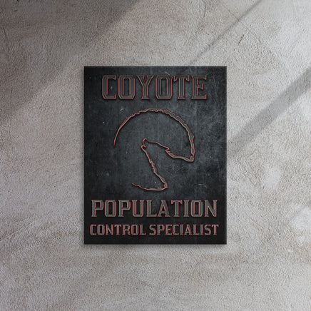 Coyote Population Control Specialist Thin canvas