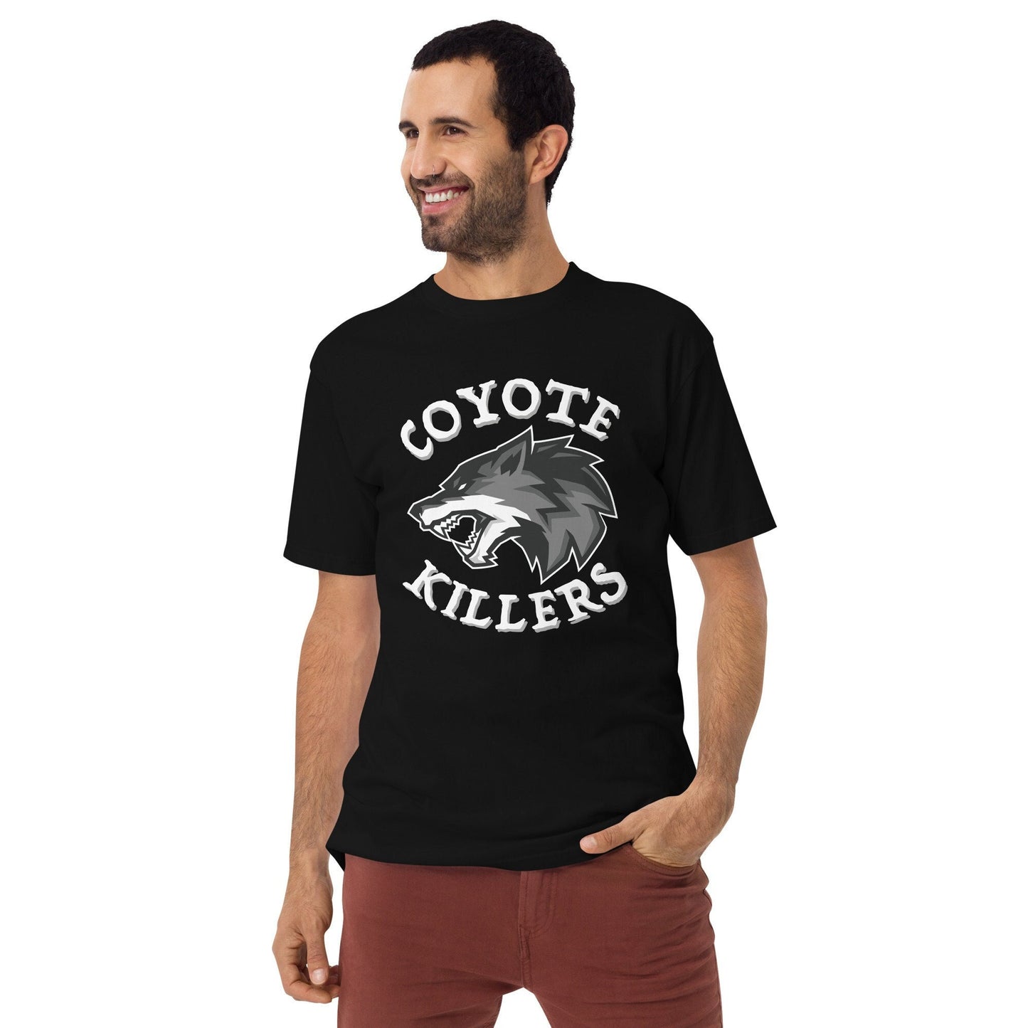 Coyote Killers Heavyweight Tee Shirt Coyote Callers Hunting Enthusiast Gift T-Shirt for Predator Hunter Black Shirt for Outdoorsmen