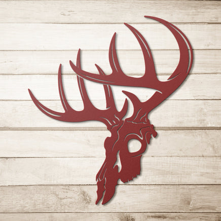 Whitetail Deer Skull Wildlife Metal Wall Art Cutout Deer Wall Decor for Hunting Cabin Or Lodge Animal Artwork Wall Sign Rustic Metal Sign