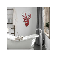 Big Whitetail Buck Wildlife Metal Wall Art Cutout Rustic Wall Decor Custom Metal Sign for Outdoor Lovers Gift for Hunter Door Hanger Artwork