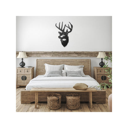 Big Whitetail Buck Wildlife Metal Wall Art Cutout Rustic Wall Decor Custom Metal Sign for Outdoor Lovers Gift for Hunter Door Hanger Artwork