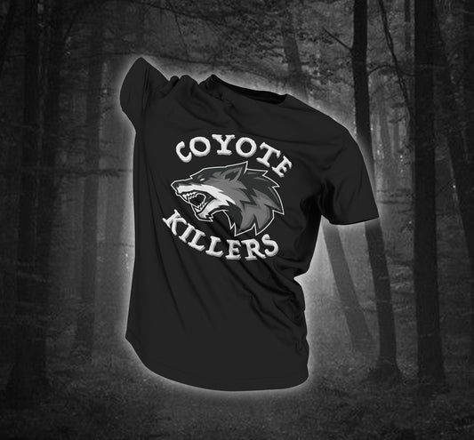 Coyote Killers Heavyweight Tee Shirt Coyote Callers Hunting Enthusiast Gift T-Shirt for Predator Hunter Black Shirt for Outdoorsmen