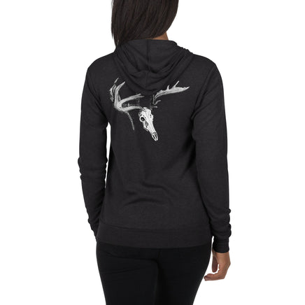 Big Buck Skull Unisex Zip Hoodie