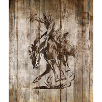 Cowboy Art Bucking Horse Western Artwork Canvas Ranch Wall Decor