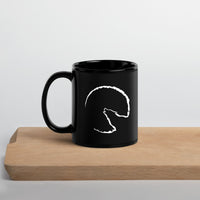 Coyote Howling At The Moon Black Glossy Mug