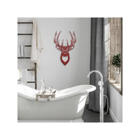 Big Whitetail Buck Wildlife Art Metal Wall Art Cutout Decor Rustic Lodge Hunter Gift Door Hanger Wall Sign Steel Artwork