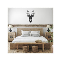 Big Whitetail Buck Wildlife Art Metal Wall Art Cutout Decor Rustic Lodge Hunter Gift Door Hanger Wall Sign Steel Artwork