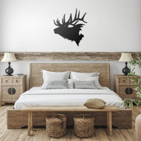 Bull Elk Wildlife Metal Wall Art Wall Decor Outline Cutout For Rustic Lodge Wildlife Interior Design Hunter Cabin Steel Laser Cut Out