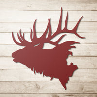 Bull Elk Wildlife Metal Wall Art Wall Decor Outline Cutout For Rustic Lodge Wildlife Interior Design Hunter Cabin Steel Laser Cut Out