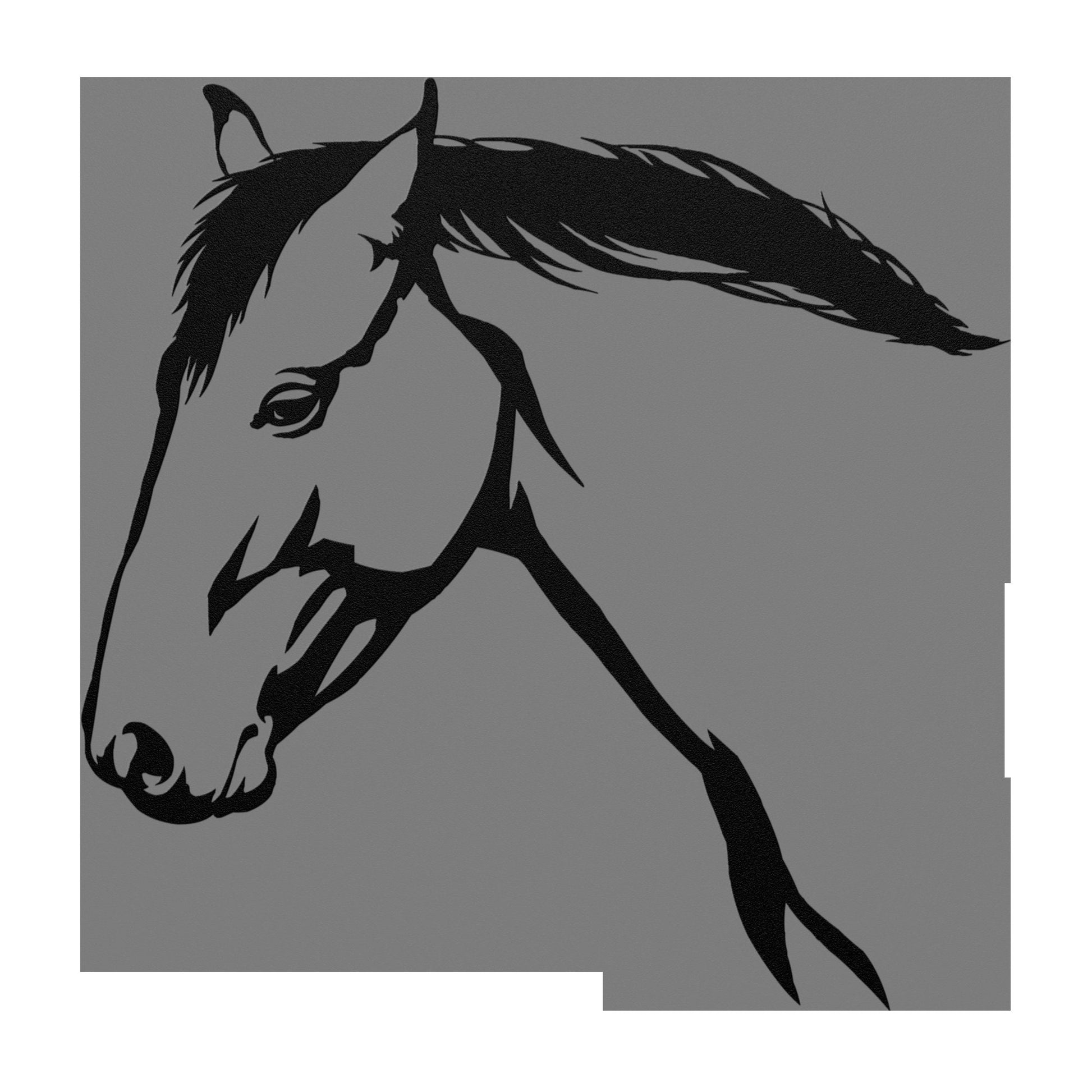 Horse Head Metal Wall Art Western Ranch Wall Decor Artwork Cutout Equestrian Steel Wall Art, Horse Farm Signage for Lodge or Cabin