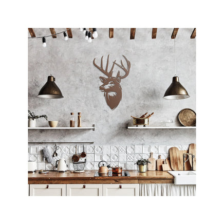 Big Whitetail Buck Wildlife Metal Wall Art Cutout Rustic Wall Decor Custom Metal Sign for Outdoor Lovers Gift for Hunter Door Hanger Artwork