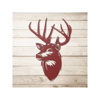 Big Whitetail Buck Wildlife Metal Wall Art Cutout Rustic Wall Decor Custom Metal Sign for Outdoor Lovers Gift for Hunter Door Hanger Artwork