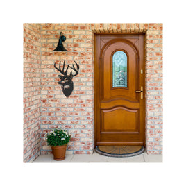 Big Whitetail Buck Wildlife Metal Wall Art Cutout Rustic Wall Decor Custom Metal Sign for Outdoor Lovers Gift for Hunter Door Hanger Artwork