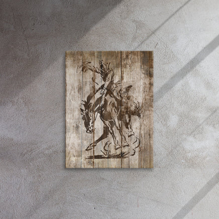 Bucking Horse Thin Canvas