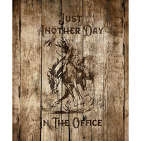 Just Another Day In The Office Old West Bronc Riding Western Cowboy Wall Art Canvas Retro Ranch Artwork Wall Decor Rustic Rodeo Art