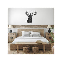 Red Stag Wildlife Hunting Metal Wall Art Cutout Wall  Decor for Lodge Cabin Decorations