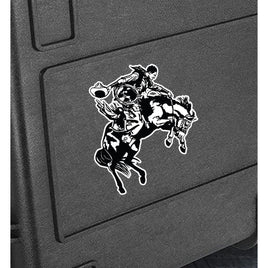 Old Western Cowboy Bronc Rider Art Decal