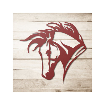 Horse Head Metal Art Cutout Ranch Sign Rustic Lodge Wall Decor for Ranchers and Horse Lovers Gift Idea Farm and Ranching Sign and Artwork