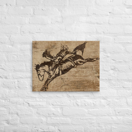 Bronc Rider Western Cowboy Wall Canvas Print