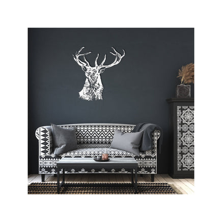 Red Stag Wildlife Hunting Metal Wall Art Cutout Wall  Decor for Lodge Cabin Decorations