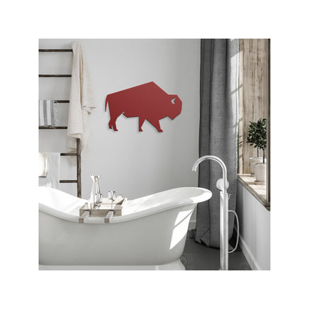 Buffalo Wildlife Laser Cut Metal Wall Decor Artwork for Rustic Interior Design and Cabin Native American Western Art