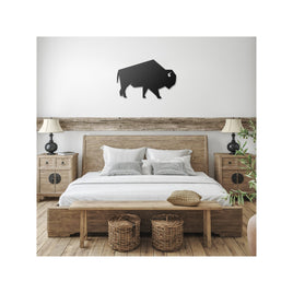 Buffalo Wildlife Laser Cut Metal Wall Decor Artwork for Rustic Interior Design and Cabin Native American Western Art