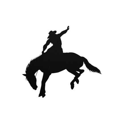 Cowboy Western Bucking Horse Custom Metal Wall Decor Rustic Rodeo Artwork Room Wall Hangings Wyoming Bucking Bronc Riding Sign for Ranch