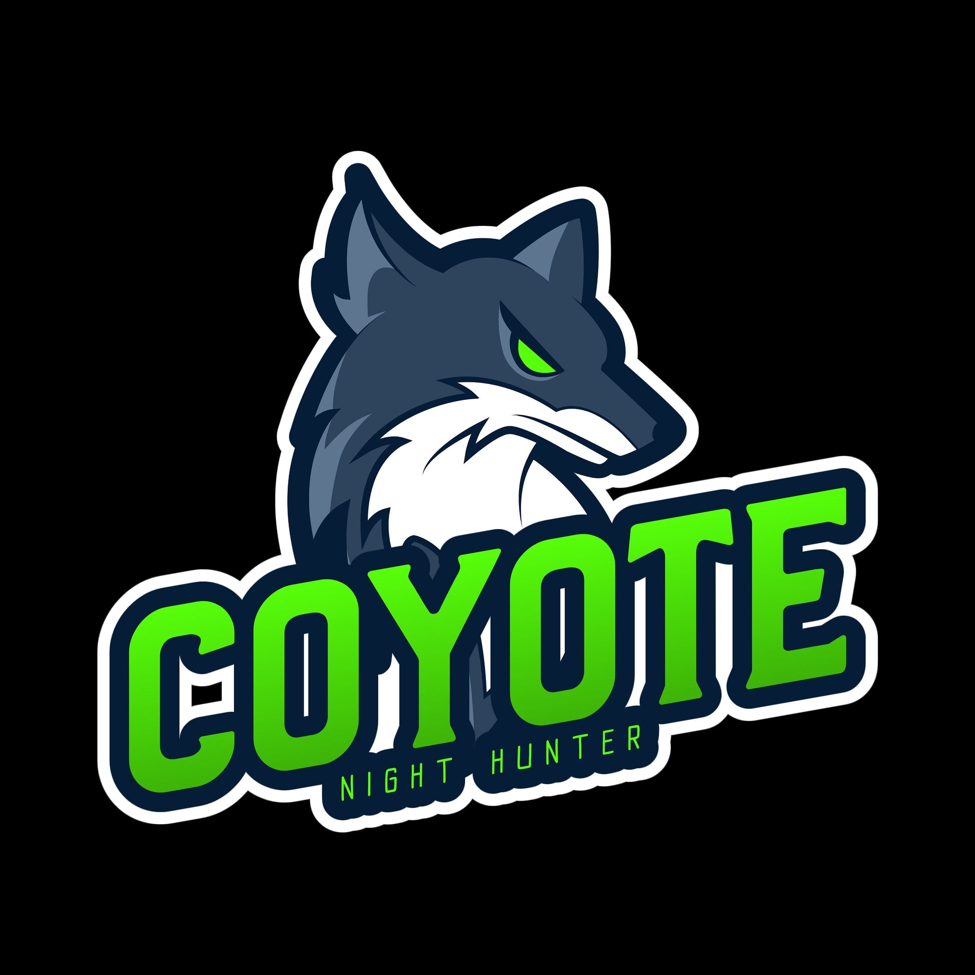 Coyote Night Hunter Sticker Decals for Thermal and Night Vision Coyote and Predator Calling Hunters