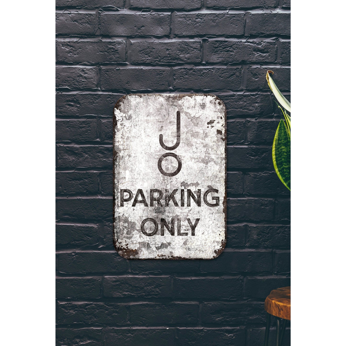 CUSTOM CATTLE BRAND No Parking Sign Western Farm and Ranch Sign Vintage Signage Retro Distressed Custom Sign Grunge Street Sign for Acreage