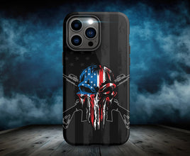 American Flag Punisher Gun iPhone Case for Second Amendment Self Defense Conceal Carry Supporters