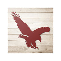 Eagle Cut Out Flying Bird of Prey Die Cut Wildlife Art Metal Wall Decor for Rustic Cabin or Hunting Lodge