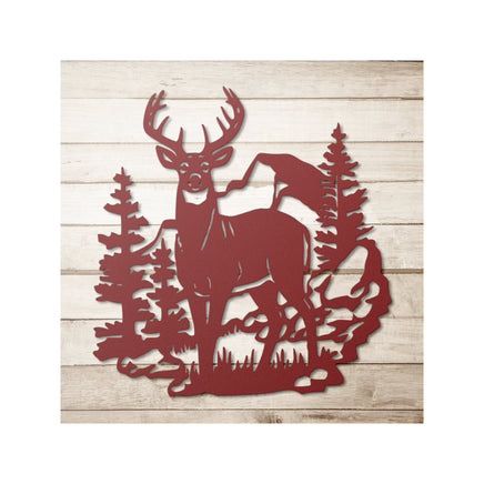 Whitetail Deer Metal Cutout Wall Decor Outdoors Wildlife Artwork Hunting Lodge Wall Hunting Theme Decoration Nature Metal Art