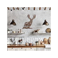 Big Mule Deer Metal Wall Decor