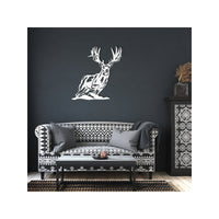 Big Mule Deer Metal Wall Decor