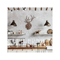 Big Bull Elk Metal Wall Decor