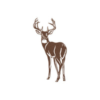 Whitetail Deer Standing Metal Wall Decor