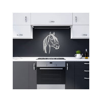 Horse Head Bridled Metal Wall Decor