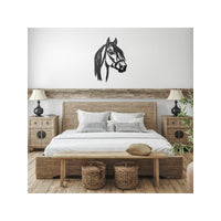 Horse Head Bridled Metal Wall Decor