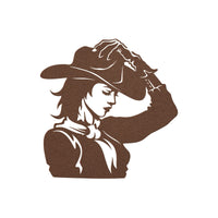 Western Cowgirl Metal Wall Art