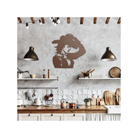 Western Cowgirl Metal Wall Art