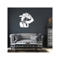 Western Cowgirl Metal Wall Art